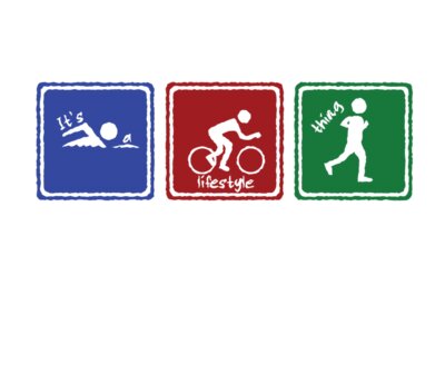 Signs of Tri Swim Bike Run Triathlon