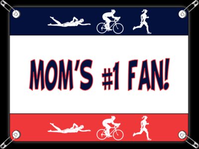 racebib Mom s  1 Triathlon Fan