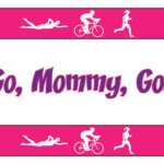 racebib Pink Go Mommy Go Triathlon