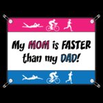 racebib My Mom is faster than my Dad Triathlo