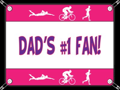 racebib Dad s  1 Triathlon Fan pp