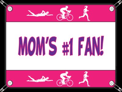 racebib Mom s  1 Triathlon Fan pp