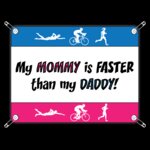 racebib My Mommy is faster than my DaddyTriat