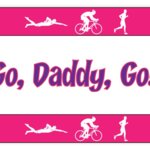 racebib Pink Go Daddy Go Triathlon