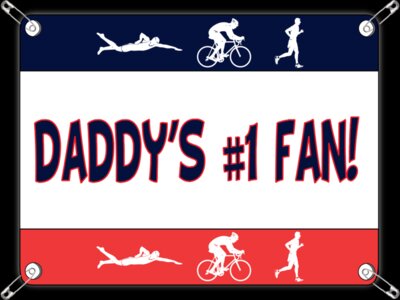 racebib Daddy s  1 Triathlon Fan rb