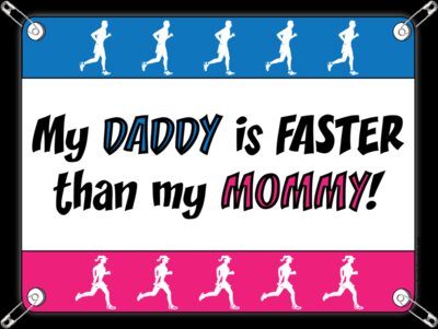racebib my daddy is faster than my mommy
