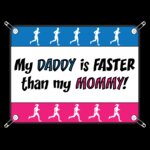 racebib my daddy is faster than my mommy