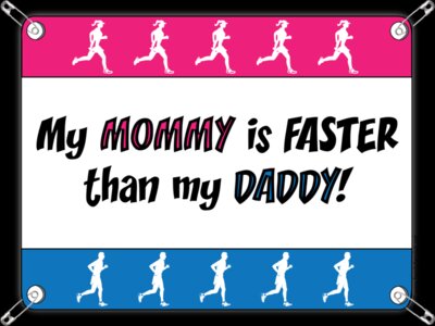 racebib my mommy is faster than my daddy