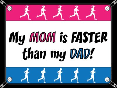 racebib my mom is faster than my dad