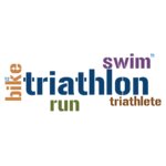 Triathlon Word Cloud - Swim T1 Bike T2 Run