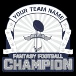 Custom Fantasy Football Champion T-shirt Design
