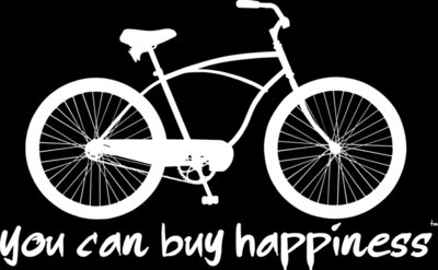 You can buy happiness men s bike white