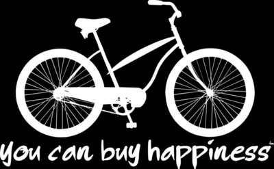 You Can Buy Happiness - Women's Cruiser Bicycle - White