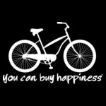You Can Buy Happiness - Women's Cruiser Bicycle - White