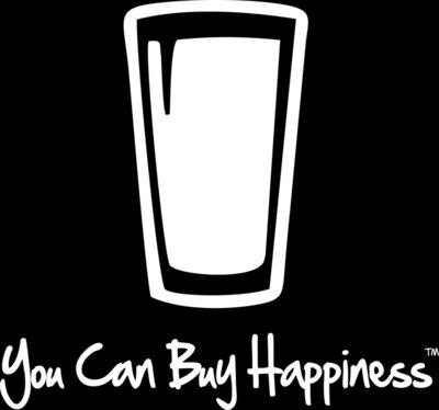 You Can Buy Happiness - Beer Pint Glass (White)