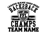 Back2Back Fantasy Football Champ - Black